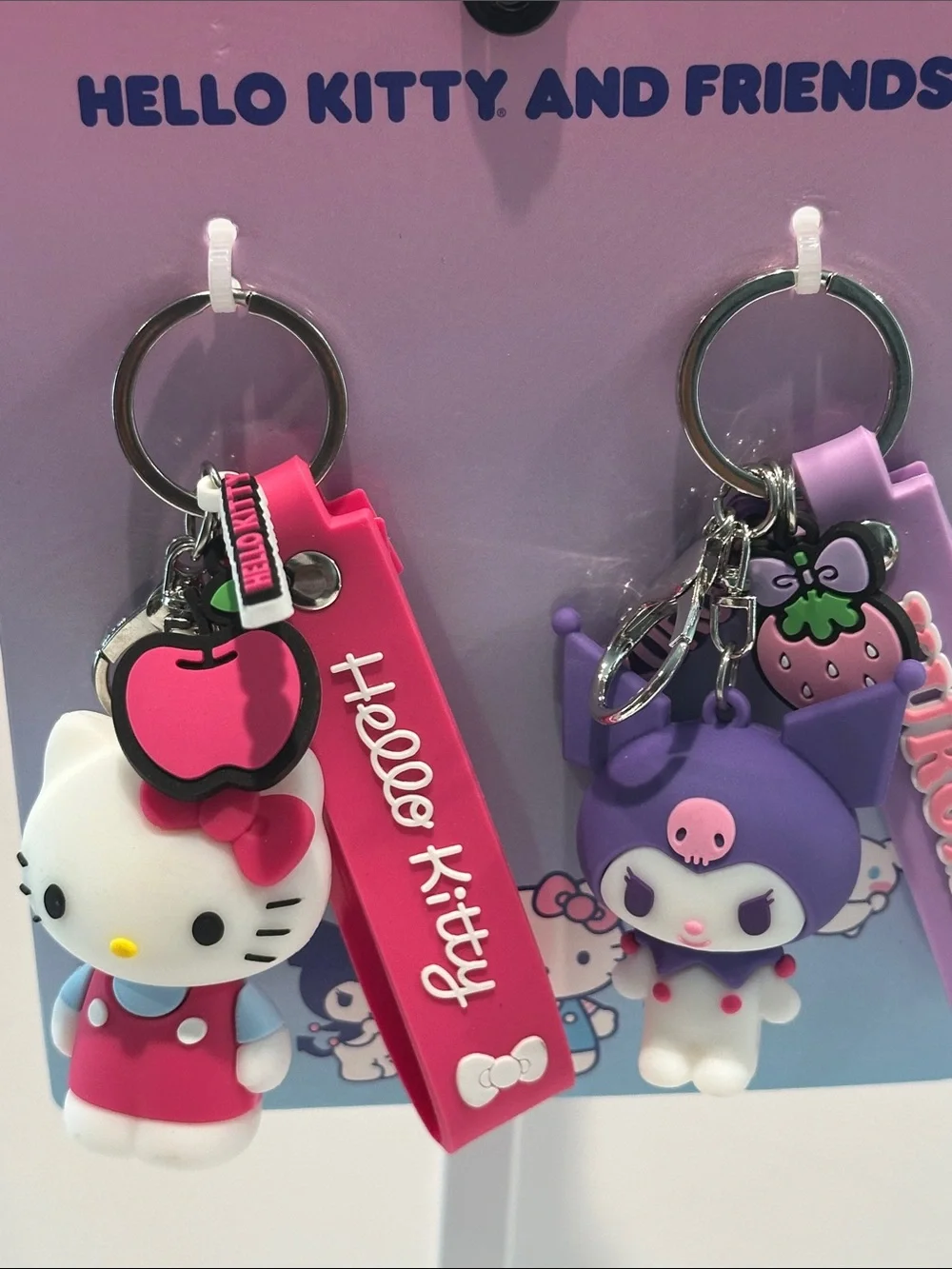 NWT Hello Kitty and Friends (2) Bag Charms/Keyholder w/Hello Kitty and Kuromi.